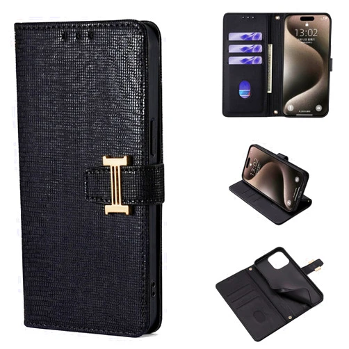 Jiajihua Case Cover Compatible with Samsung Galaxy J330 / J3 PRO / J3 2017 Card Slot Flip Stand Magnetic Closure Black