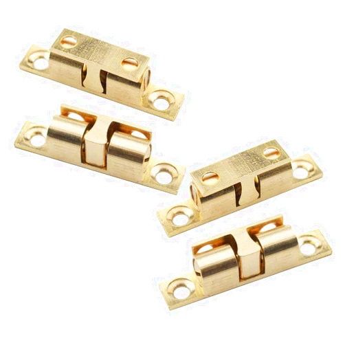 AKOAK 1.65 Inches Solid Brass Cabinet Door Closet Double Ball Tension Catch Latch,Pack of 4