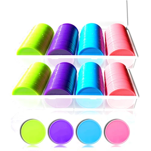 SenseYo 200 Pcs 1.45 Inch Colorful Large Plastic Counting Poker Game Chips with Storage Box for Kids Math Counting Card Game Conters