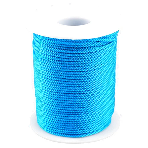 McFanBe Twisted Nylon String 3 Ply Twine for Gardening DIY Crafting Bracelets Making (1.5mm-164feet, Blue)