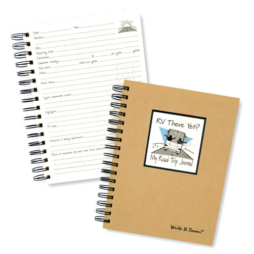 Write it Down series by Journals Unlimited, Guided Journal, RV There Yet?, My Road Trip Journal, Full-size 7.5