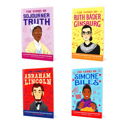 Callisto Kids The Story of Biographies 4-Book Bundle: Inspiring Biographies for Young Readers Including Simone Biles, Ruth Bader Ginsburg, Sojourner Truth, and Abraham Lincoln