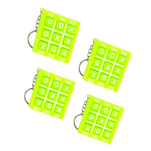 SandT Collection 4 Pieces Tic Tac Toe Keychain Keyholders