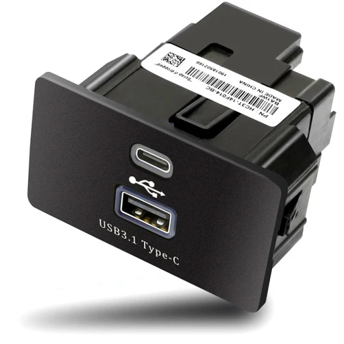 Loveinlast Carplay USB Interface Hub USB+Type-C Module HC3Z-19A387-B-G Compatible with Ford Lincoln SYNC 3 Version 3.4, Fit for Apple Android, Support Fast Charging