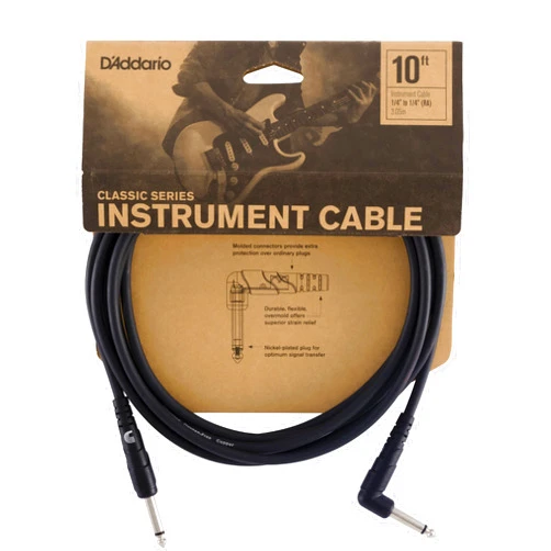 Planet Waves D'Addario Accessories Cable, Black, 10 feet (PW-CGTRA-10)