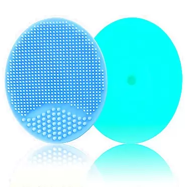 Huaway Baby Cradle Cap Brush, Bath Toddler Silicone Massage Newborn Scrubbers Exfoliator Brush | The SkinSoother Essential for Dry Skin, and Eczema (Blue + Green)