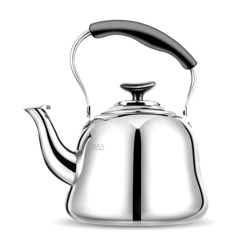 AMFOCUS Tea Kettle Stovetop Whistling Teakettle ClassicTeapot Stainless Steel Tea Pots for Stove Top with Heat-resistant Folding Handle Mirror Finish, 2 liters
