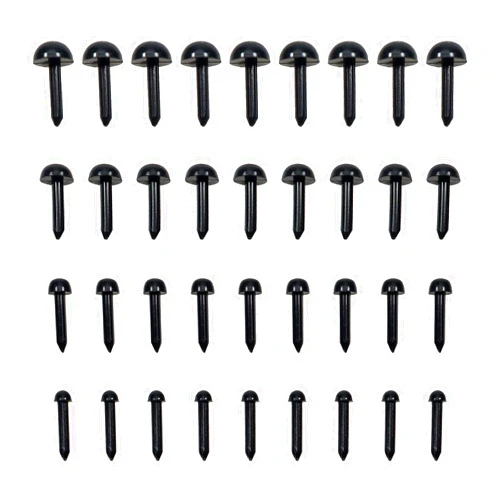 TOAOB THE ONE AND ONLY BABY TOAOB 1000pcs Black Needle Felting Eyes 3mm 4mm 5mm 6mm Plastic Doll Eyes Without Washers Mini Craft Eyes for Bears Dolls Decoys Sewing