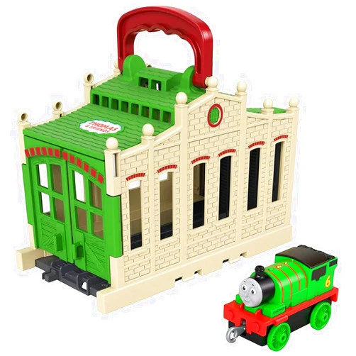 Thomas & Friends Connect & Go Shed And Push-Along Train Engines For Preschool Kids Ages 3 Years And Up