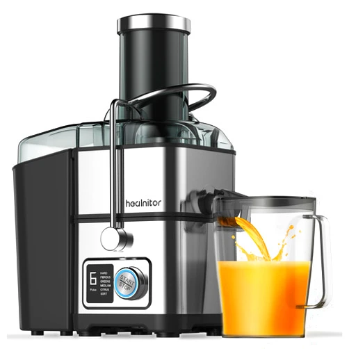 Healnitor 1100W 6-SPEED Digital Screen Centrifugal Juicer Machines Vegetable and Fruit, Healnitor Juice Extractor with 3.5