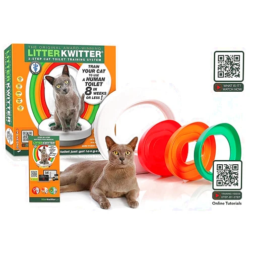 Litter Kwitter Cat Toilet Training System By Litter Kwitter - Teach Your Cat to Use the Toilet - With Instructional DVD