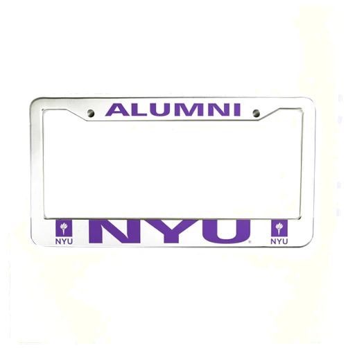 Urbanrags License Plate Frames Alumni-NYU High-Grade Car Licenses Plate Covers Holders License Plate Holder License Plate Frame Car Tag Frame 2 Holes for Automotive License Plate