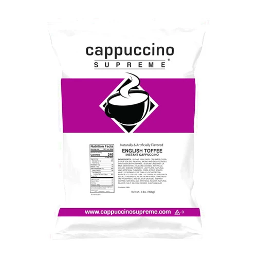 Cappuccino Supreme 2 lb bag English Toffee Instant Cappuccino Mix