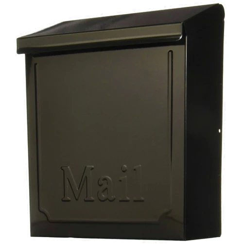 Solar Group Gibraltar Vertical Galvanized Steel Wall-Mounted Black Lockable Mailbox 10-1/2 in. H x 4 in. W x 9 in. L