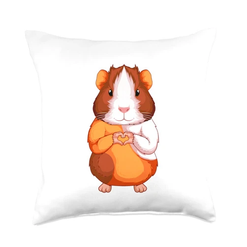 Sweet Baby Guinea Pig Gift For Girls And Women Guinea Pig Throw Pillow, 18x18, Multicolor