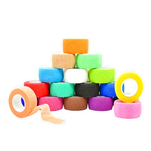 Yuronam 18 Pack Self Adhesive Bandage Wrap Stretch Self Adherent Tape for Sports, Finger, Wrist, Ankle, Breathable Cohesive Vet Tape for Pets (18 Colors,1 Inch x 5 Yards/Roll)