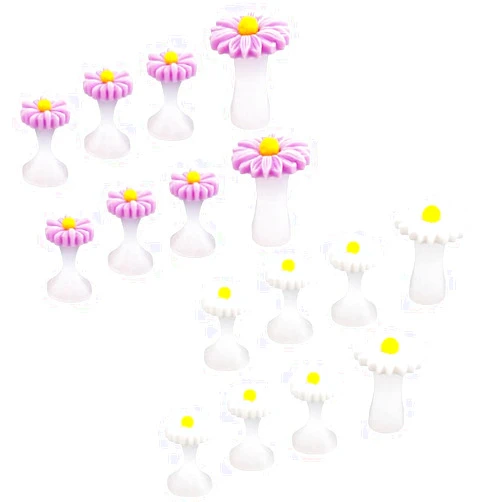 YIUIRUOI 16 Pieces Silicone Toe Separators Daisy Flower Spacers Nail Art Tools Toe Separator for Women Nail Art Pedicure Manicure.