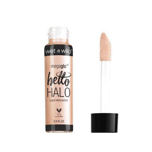 wet n wild MegaGlo Hello Halo Liquid Highlighter Makeup, Shimmer, Rose Gold Halo, Goodbye