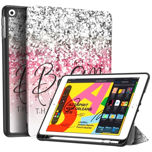CICPLKSE for iPad 7th Generation Case,iPad 10.2 Case 2019,Bible Verse Psalm 46:10 Be Still and Know Slim Stand Folio Case Pencil Holder,Auto Sleep/Wake Back Smart Soft TPU Case for iPad 7th 10.2