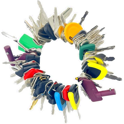 WAH YUE HING 58 Heavy Equipment Keys Master Set, Construction Operators Ignition Key for Bobcat Case JD JCB Kubota Komatsu Toyota Caterpillar Hyster Volvo Hyster Ford.