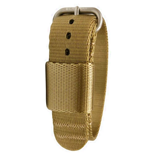 BERTUCCI Men's G–Type Comfort-Webb Field Khaki 19mm Nylon Webbing Strap Matte Stainless Steel Buckle Watch Band