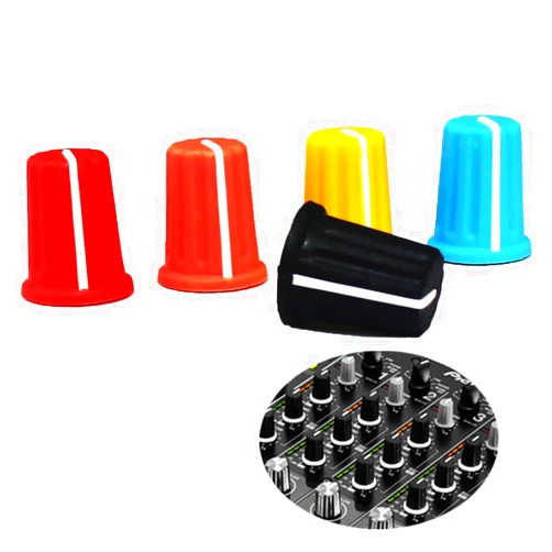 WXYINSPAS 5pcs EQ Rotary Knob Replacement Equalizer Potentiometer Fader Knobs Push Rod Cap for DJ Controller Mixer Console Pioneer DDJ800, DDJ1000, DDJ1000SRT, XDJRR (Mix color Hats-dot)
