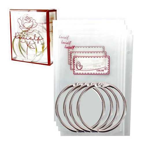 Lovielf Embroidery Threads Cross Stitch Floss Bag Organizer 5.12 x 3.6 inch - 200 Pack with 4 Rings