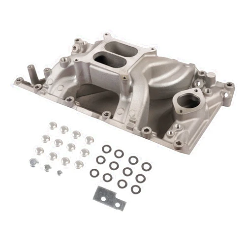 NICEKE 55026 85026 Dual Plane Intake Manifold Small Block Air Gap Replacement for Chrysler LA Dodge Magnum Ram Jeep LA 318 340 360 5.2L 5.9L V8 DM-3812