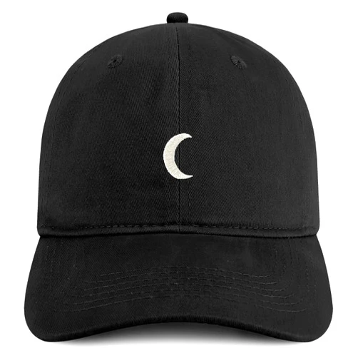 Trendy Apparel Shop Crescent Moon Embroidered Soft Low Profile Adjustable Cotton Cap