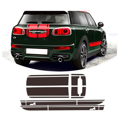 LMLZNP Car Hood Bonnet Engine Cover Trunk Rear Side Stripes Sticker Body Kit Decal,for Mini JCW Clubman F54 ALL4 Cooper S Accessories