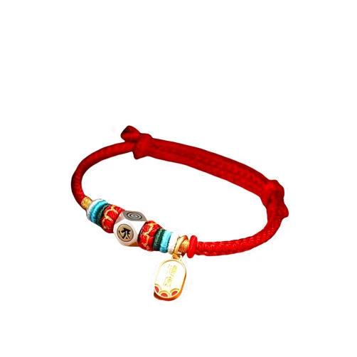 The Peace Stone Red String Dragon Charm Bracelet - Unisex X-Small Size for Men, Women, and Children