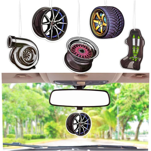 HEVLE Car Air Freshener Incense Chips Scented Ornament, Car Auto Parts Turbo Brake Hub Fragrance Hanging Slice, Car Diffuser Ornament Essential Pendant Gift for Car Interior Accessories Home Decor