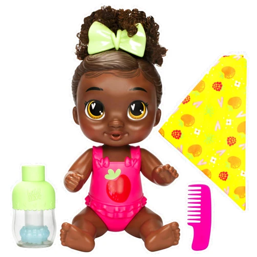 Baby Alive Shampoo Snuggle Berry Boo Black Hair 11 Inch Water Baby Doll Playset, Toys for 3 Year Old Girls & Boys & Up