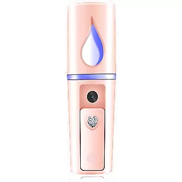 RSAOENF Nano Facial Mister Portable Mist Sprayer with Mirror Mini Cool Mist Spray for Skin Care & Facial Body Moisturized & Eyelash Extensions, USB Rechargeable (Pink)