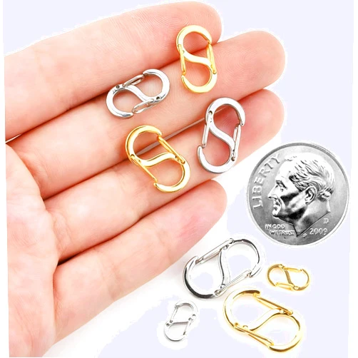 Generic Lobster Clasp Necklace Shortener & Extender | Easy to Use | Versatile Stainless Steel Clasps & Closures in Gold & Silver | for Jewelry Repair & Creation | 19 * 11 mm (0.75 * 0.43 inches) Silver