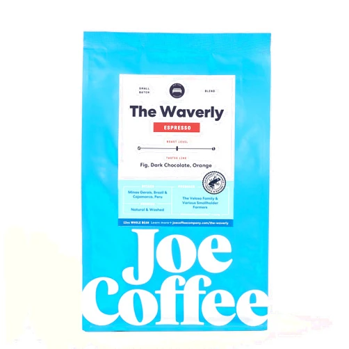 Joe Coffee Company - The Waverly Whole Bean Specialty Coffee, 12 oz Bag | NYC Roaster, Rainforest Alliance Certified, Kosher, Climate-Friendly