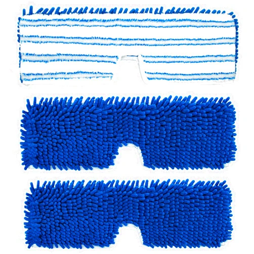 DLAIMI 3 Pack Mop Heads Replacements for Ocedar Dual-Action Microfiber Flip Mop, Double Sided Mop Replace Head Mop Refills with Microfiber & Chenille for Dry Wet Use, Reusable, Machine Washable