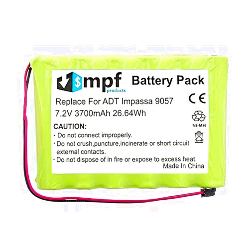 MPF Products 3700mAh 6PH-H-4/3A3600-S-D22 Battery Replacement Compatible with DSC Impassa SCW9057, SCW9055, SCW9057G-433, 9057 and ADT 17000145, 17000152 Wireless Control Panel