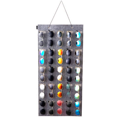 KGMCARE Sunglasses Organizer Storage- Hanging Eyeglasses Wall Pocket Mounted,Eyewear Display,25 Slots