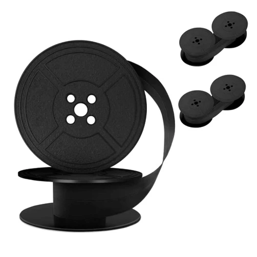 ONECES Universal Typewriter Ribbon Twin Spool Vintage Typewriters Ribbon Replacement Compatible with Most Typewriter (2 Black)