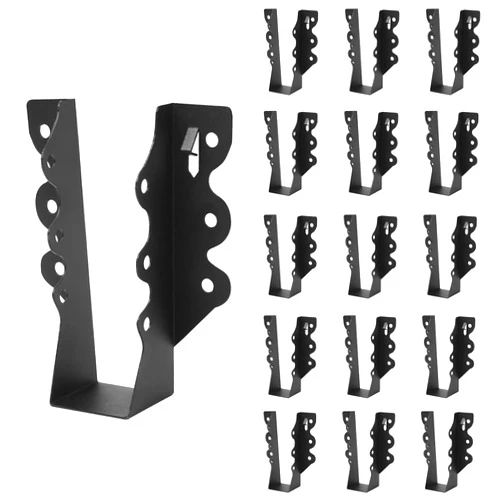 XIHUWZ 16 Pcs 2x6 Joist Hanger,Black Powder-Coated for Rafter Hurricane Ties Joist Hangers, Tie Brackets for Floor Deck and Ceiling Trusses