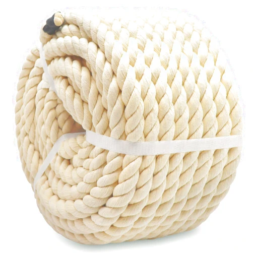 BONSINY Natural White Cotton Rope 3/4 Inch x 50 Feet - Thick Rope for Craft Hanging DIY Projects Tug of War