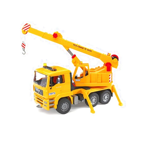 Bruder 02754 Man Crane, 1:16 Scale Toy Truck for Construction Pretend Play