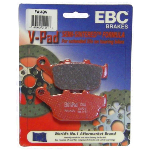 EBC Brakes FA140V Semi Sintered Disc Brake Pad, Black, One-Size
