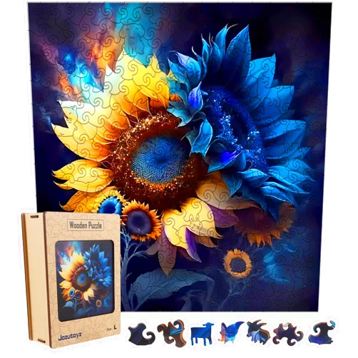 Jozutoyz Wooden Puzzle for Adults, 248 Piece Unique Animal Shaped Wooden Jigsaw Puzzles, Wooden Puzzle Adults Family Game Gift for Adults and Teenagers (11.2 * 11.2in)