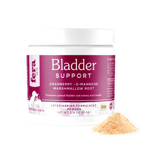 Fera Pet Organics Bladder Cranberry Supplement for Dogs & Cats - Vet Created - Kidney & Urinary - D-Mannose - Cranberry, Stinging Nettle - 60 Scoops​