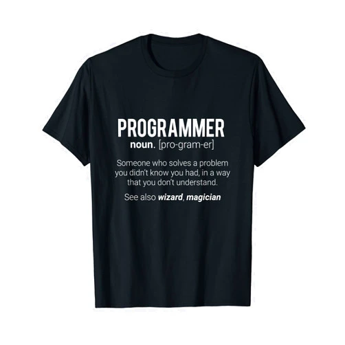Coding designs for Geeks Funny Programmer Meaning design - Programmer Noun Defintion T-Shirt