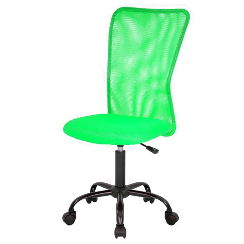 FDW Home Office Chair Mid Back Mesh Desk Chair Armless Computer Chair Ergonomic Task Rolling Swivel Chair Back Support Adjustable Modern Chair with Lumbar Support (Green)