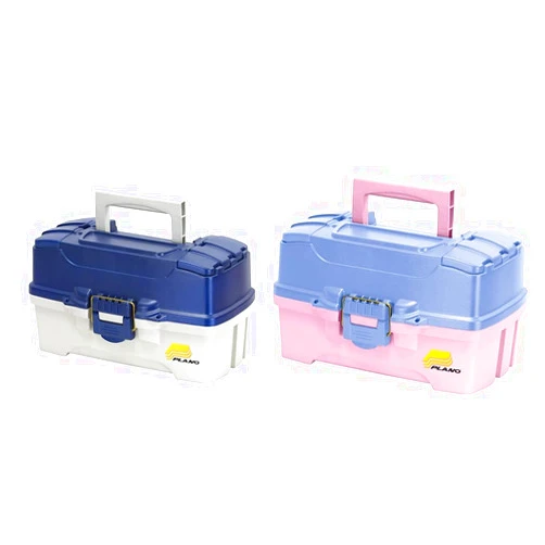 Plano 2-Tray Tackle Box with Dual Top Access, Blue Metallic/Off White, Premium Tackle Storage, 620206, One Size & 2-Tray Tackle Box with Dual Top Access, Periwinkle/Pink, One Size (620292)