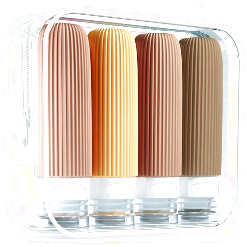 Mrsdry Travel Bottles for Toiletries, Tsa Approved 3oz Portable Travel Bottles, BPA Free Leak Proof Squeezable Silicone Travel Size Containers, Travel Accessories with Clear Toiletry Bag (4 Pack)